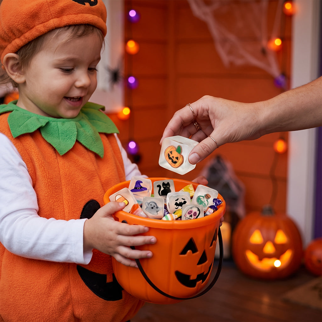 Halloween Squishy Blocks – Pumpkin & Bat Designs
