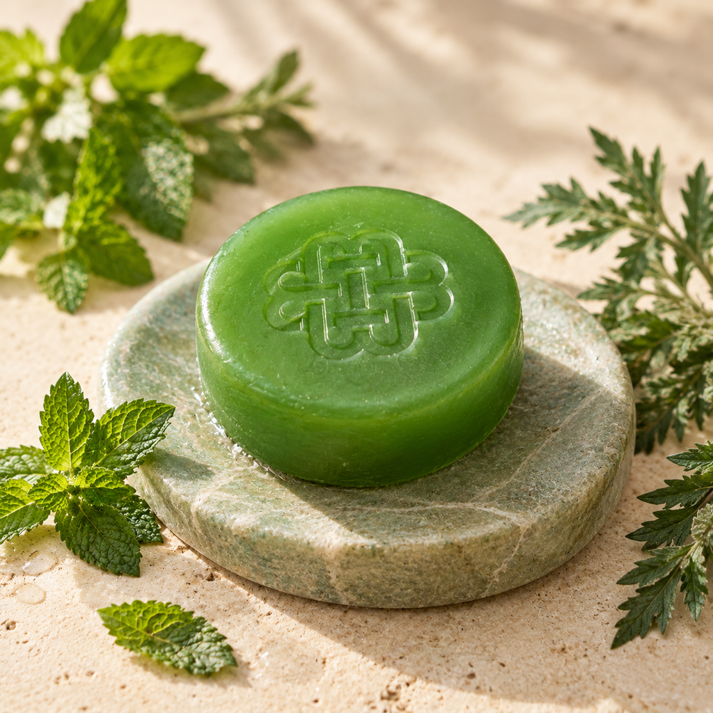 Mugwort Herbal Essential Oil Soap – Botanical-Inspired Daily Cleansing Bar