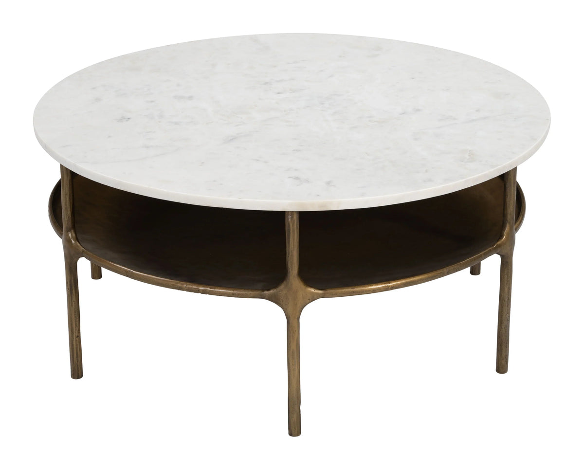 Bild Coffee Table White & Brass