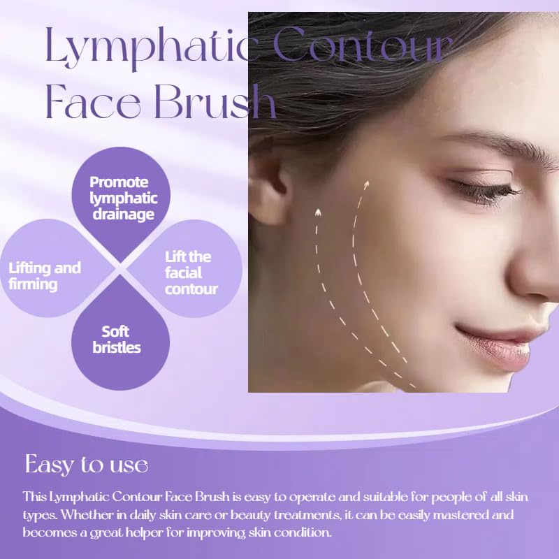 Lymphatic Contour Face Brush for Sculpting Massage