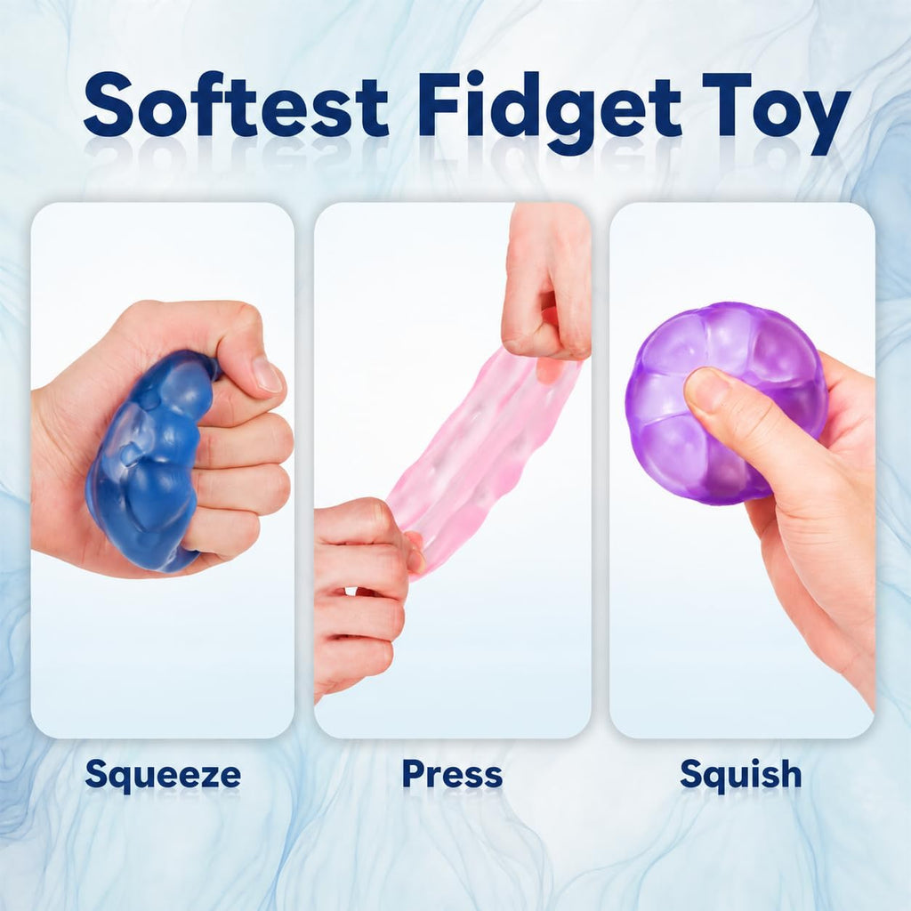 Pink Smooth Squishy Cube – Glossy Slow-Rising TPR Fidget Toy