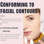 Contouring facial brush designed for cheeks, jawline and neck care routines