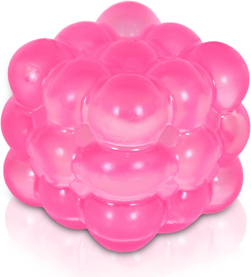 Pink Smooth Squishy Cube – Glossy Slow-Rising TPR Fidget Toy
