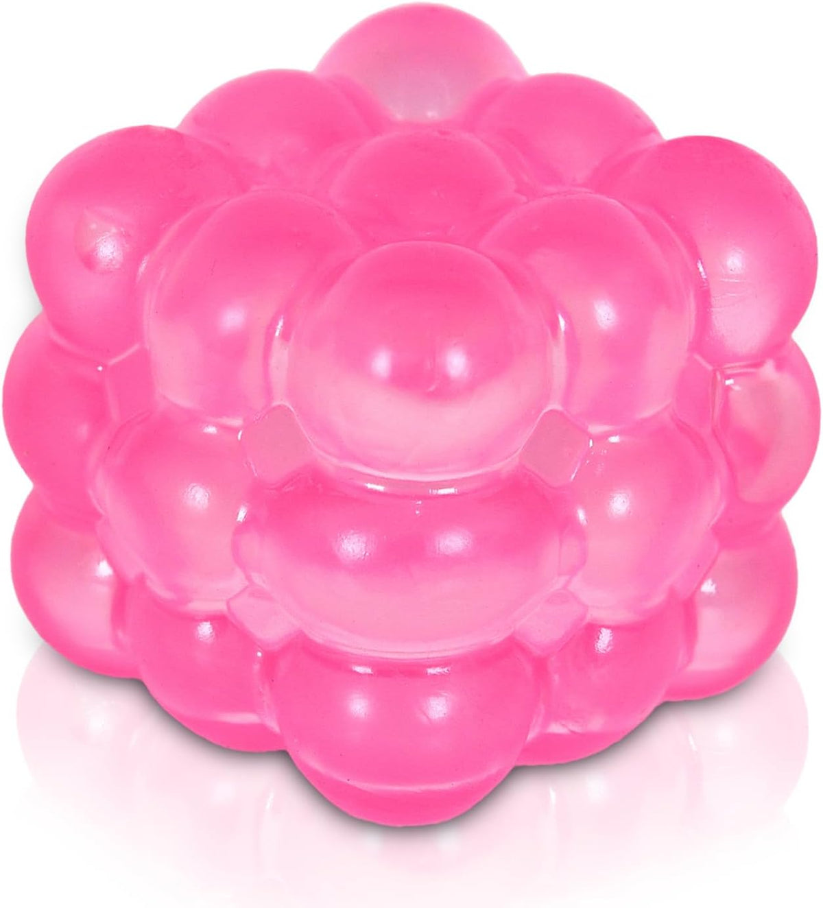 Pink Smooth Squishy Cube – Glossy Slow-Rising TPR Fidget Toy