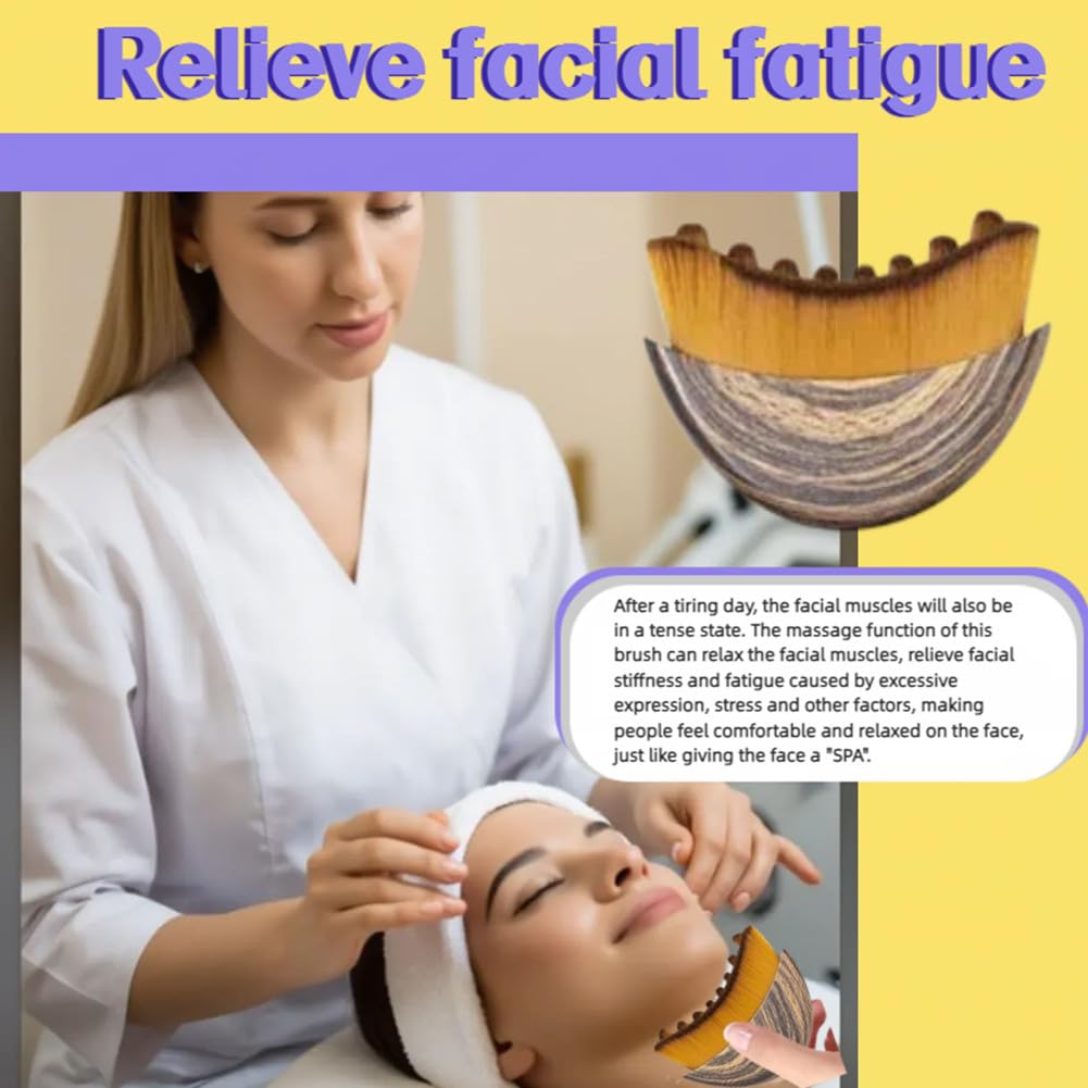 Lymphatic Contour Face Brush for Sculpting Massage