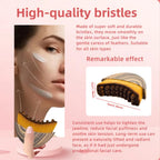 Ergonomic face massage brush used with skincare for a refreshed-looking glow