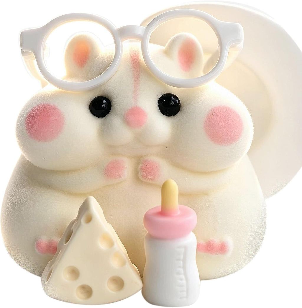 Handmade Silicone Hamster Squishy Toy – Slow Rise Fidget with Cute Accessories