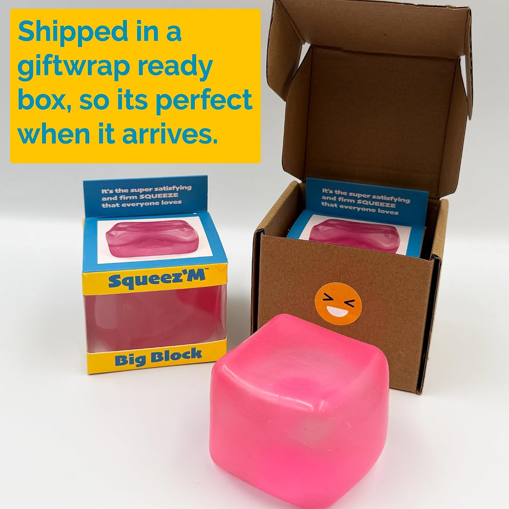 Oversized Gel Stress Cube – Squishy Sensory Fidget Toy