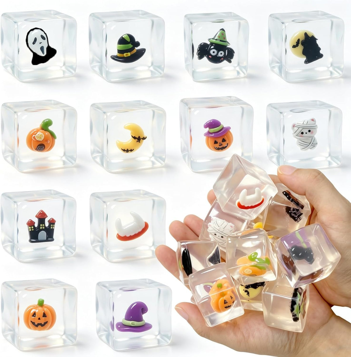 Halloween Squishy Blocks – Pumpkin & Bat Designs