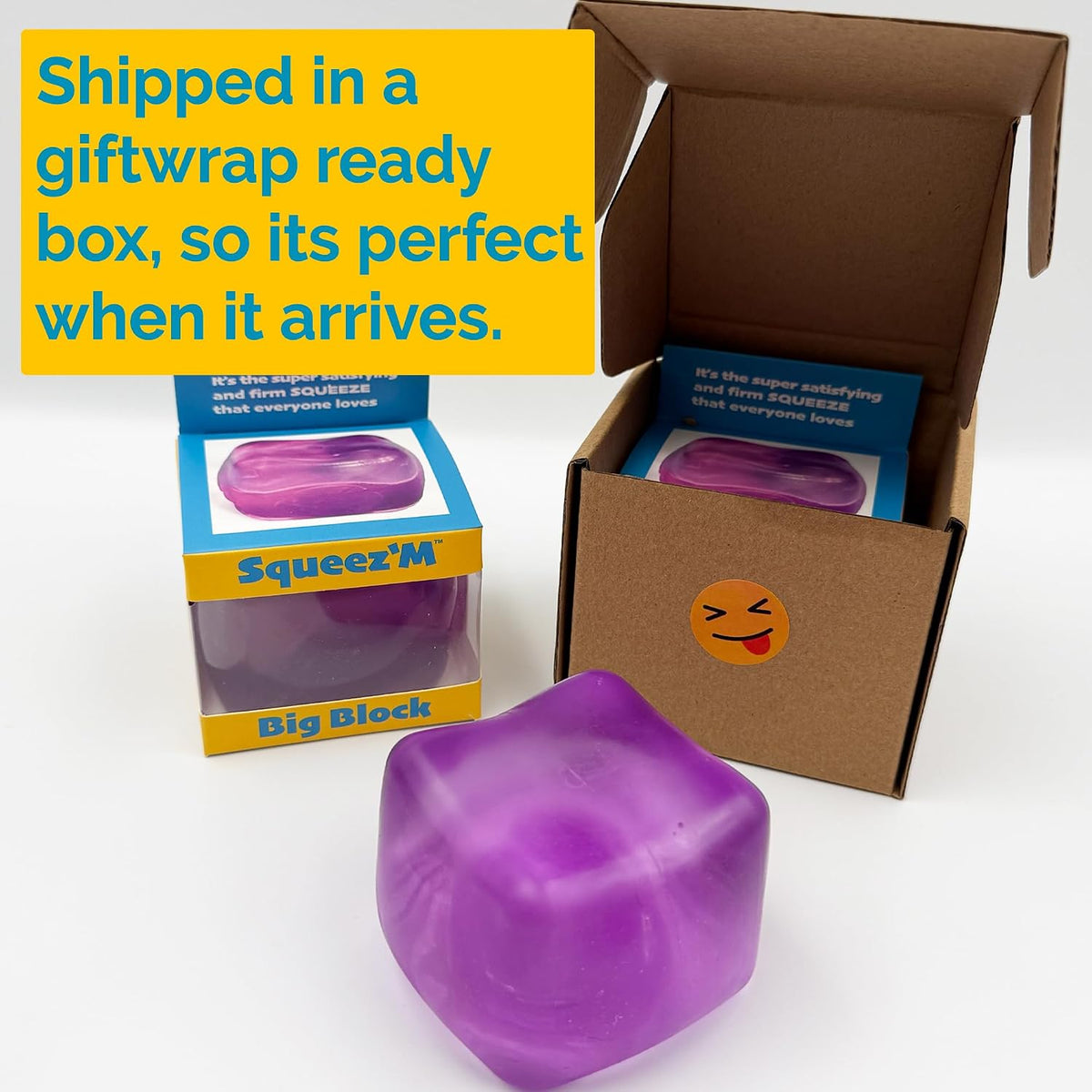 Oversized Gel Stress Cube – Squishy Sensory Fidget Toy