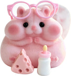 Handmade Silicone Hamster Squishy Toy – Slow Rise Fidget with Cute Accessories