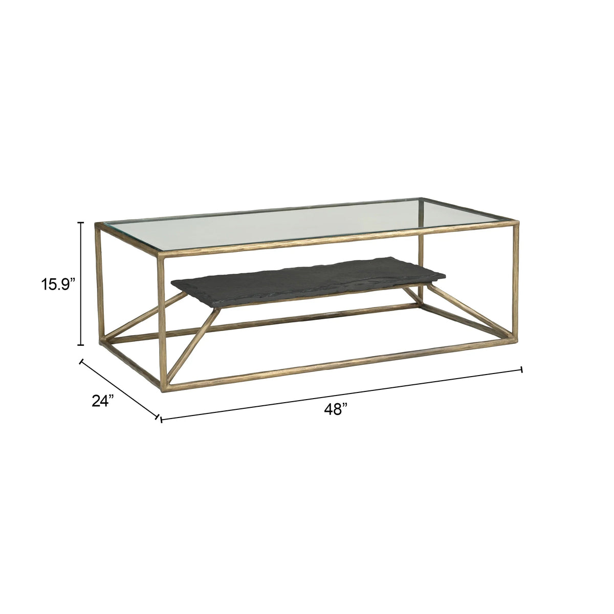 Ranol Coffee Table Brass