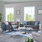 Revive Upholstered Fabric Sofa and Loveseat Set