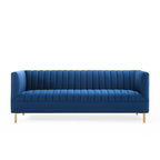 Shift Channel Tufted Performance Velvet Sofa