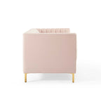 Shift Channel Tufted Performance Velvet Sofa