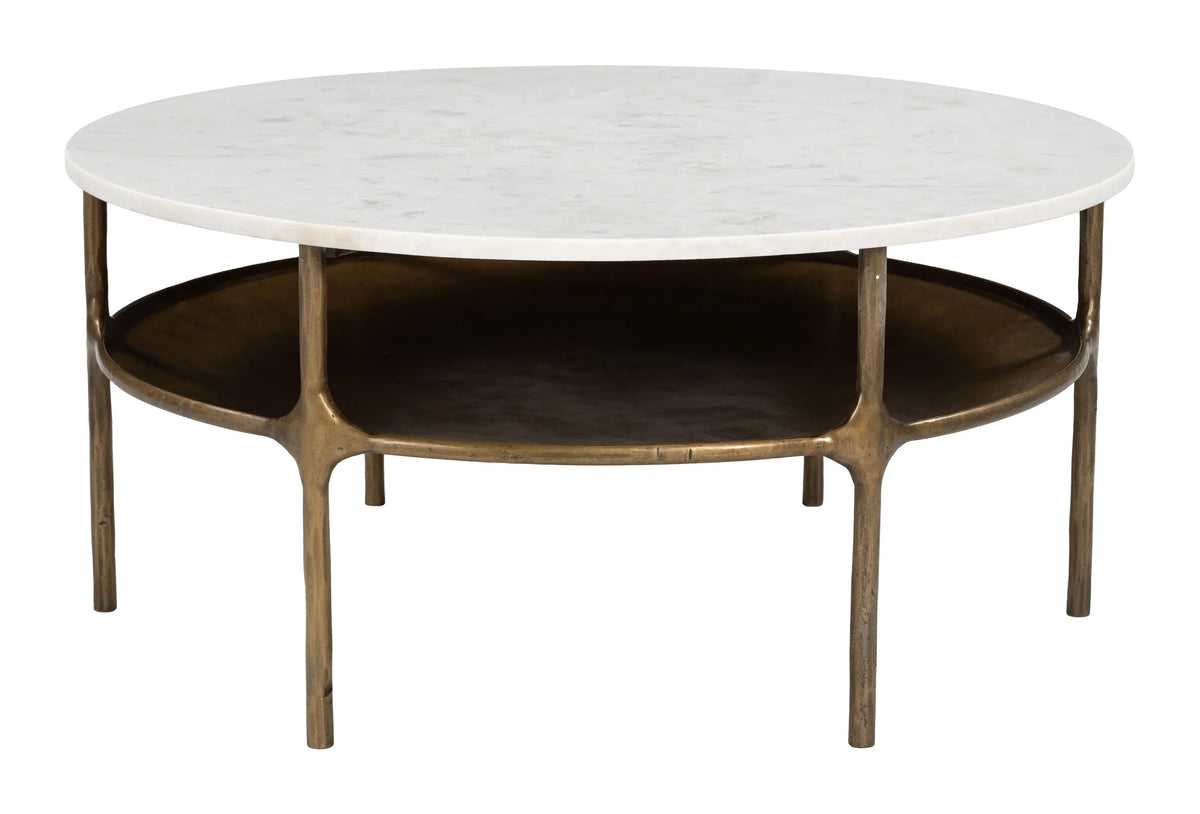 Bild Coffee Table White & Brass