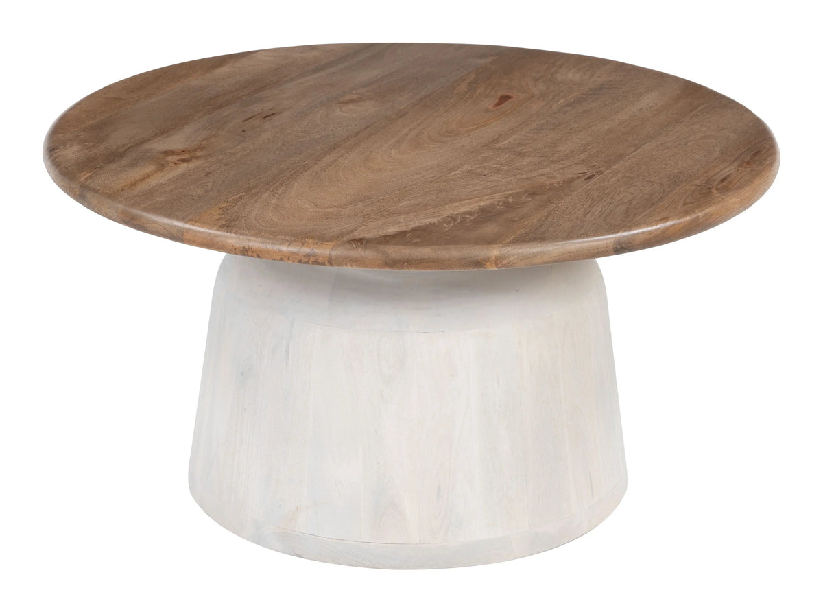 Goblet Coffee Table Brown & White