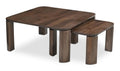 Bailey Nesting Coffee Table Deep Brown